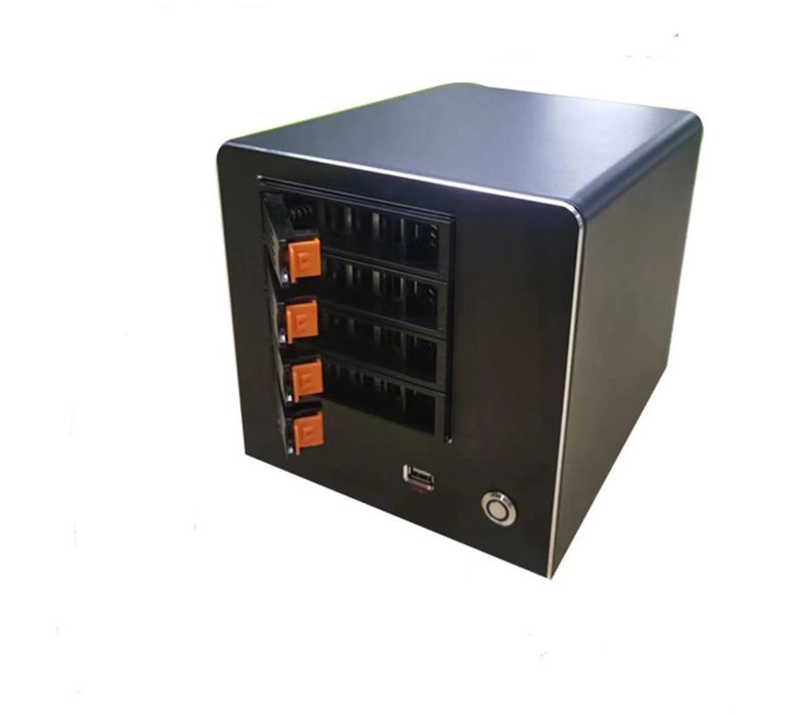 Оборудование NAS Storage Сервер Шасси Домашнее 4 Bay Компьютерный корпус Алюминиевая сплав панель