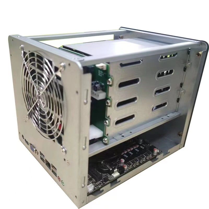 Оборудование NAS Storage Сервер Шасси Домашнее 4 Bay Компьютерный корпус Алюминиевая сплав панель